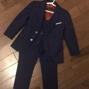 Toddler boys navy blue 3 piece suit